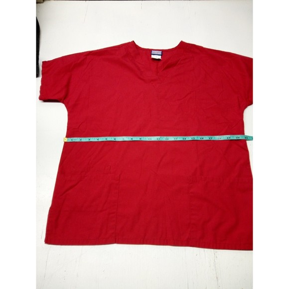 Cherokee Workwear Rasberry Size Small V-Neck Scrub Top Style 4700 - Picture 3 of 5